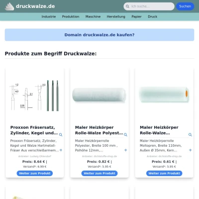 Screenshot druckwalze.de