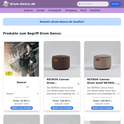 Screenshot drum-dance.de