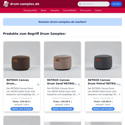 Screenshot drum-samples.de