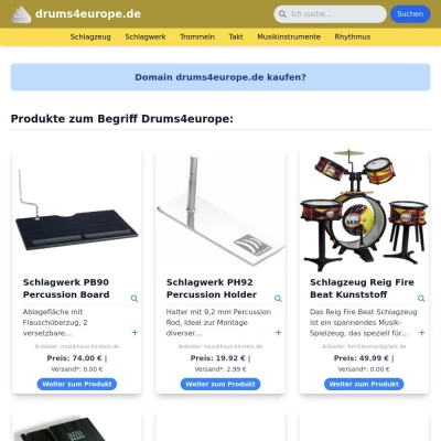 Screenshot drums4europe.de