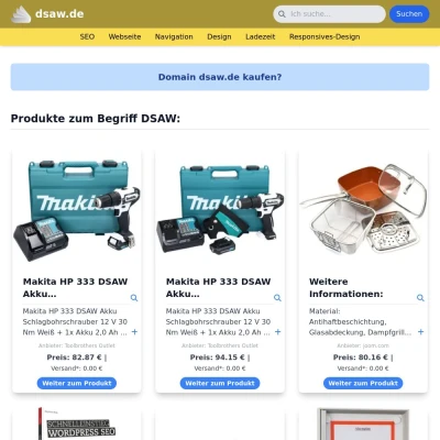 Screenshot dsaw.de