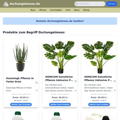 Screenshot dschungelmoos.de