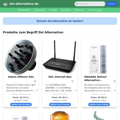 Screenshot dsl-alternative.de