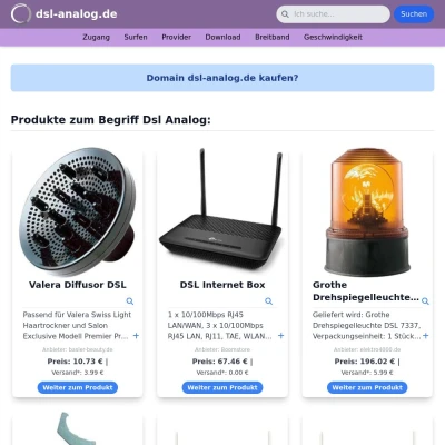 Screenshot dsl-analog.de