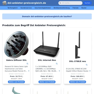 Screenshot dsl-anbieter-preisvergleich.de