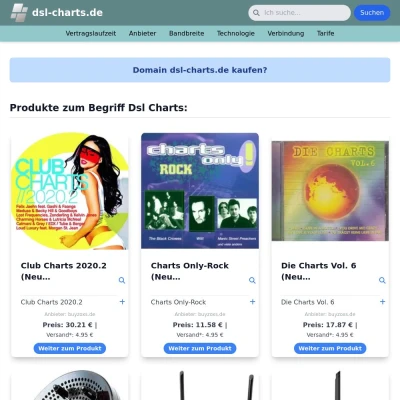 Screenshot dsl-charts.de
