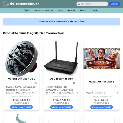 Screenshot dsl-connection.de