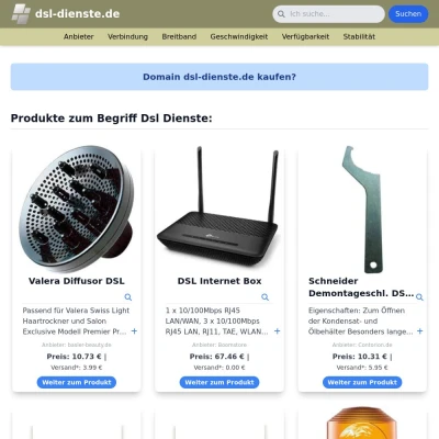 Screenshot dsl-dienste.de