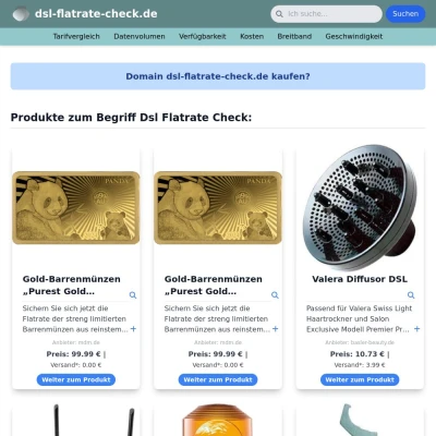 Screenshot dsl-flatrate-check.de