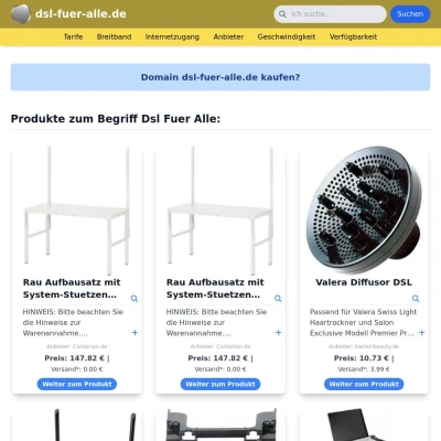 Screenshot dsl-fuer-alle.de