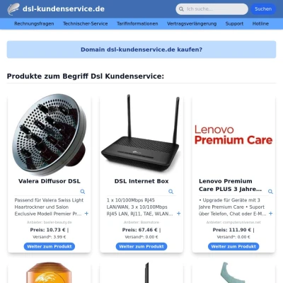 Screenshot dsl-kundenservice.de