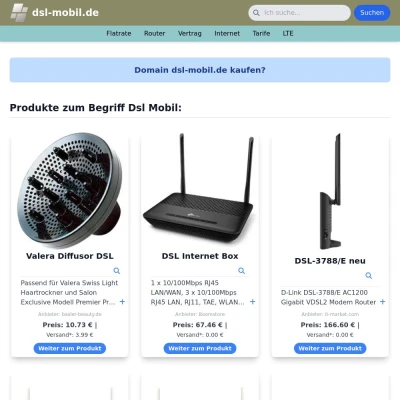Screenshot dsl-mobil.de