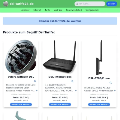 Screenshot dsl-tarife24.de
