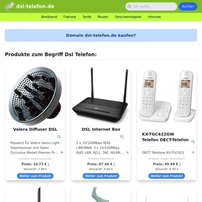 Screenshot dsl-telefon.de