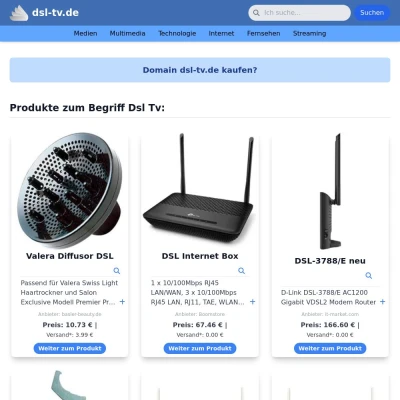 Screenshot dsl-tv.de