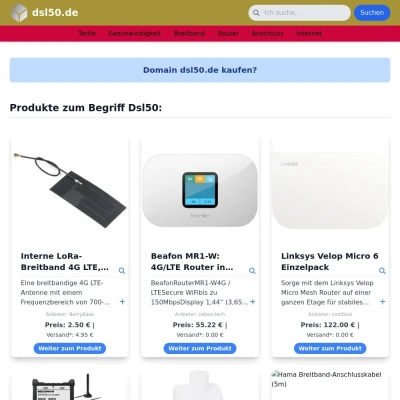 Screenshot dsl50.de