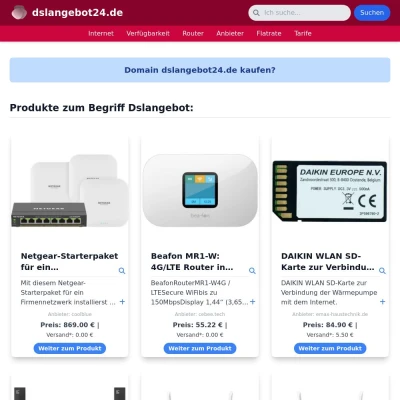 Screenshot dslangebot24.de