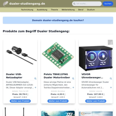Screenshot dualer-studiengang.de