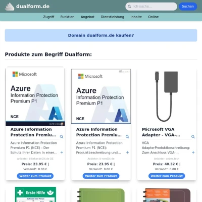 Screenshot dualform.de