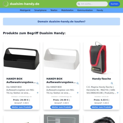 Screenshot dualsim-handy.de