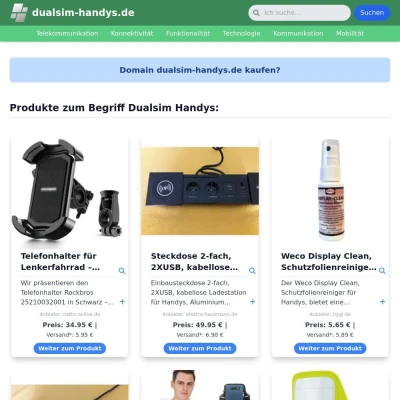 Screenshot dualsim-handys.de
