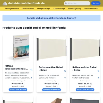 Screenshot dubai-immobilienfonds.de