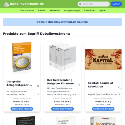 Screenshot dubaiinvestment.de