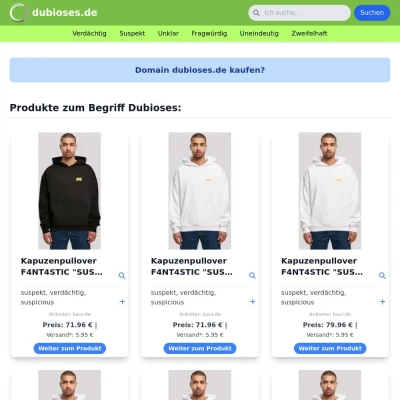 Screenshot dubioses.de