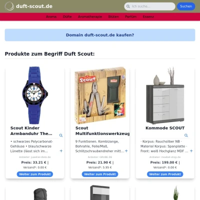 Screenshot duft-scout.de