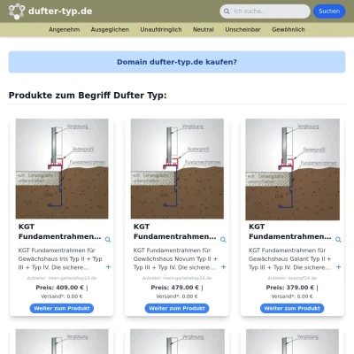Screenshot dufter-typ.de