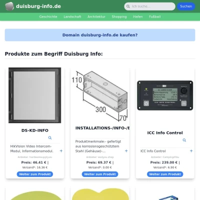Screenshot duisburg-info.de