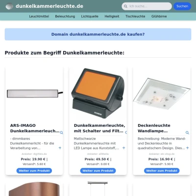 Screenshot dunkelkammerleuchte.de