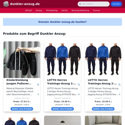 Screenshot dunkler-anzug.de