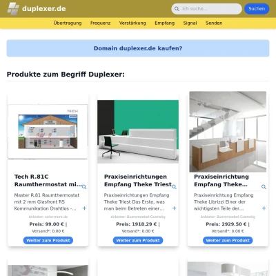 Screenshot duplexer.de