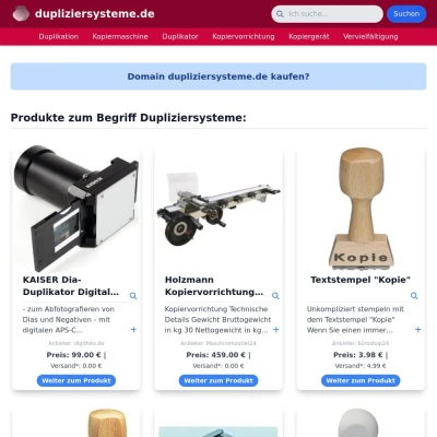 Screenshot dupliziersysteme.de