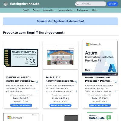 Screenshot durchgebrannt.de