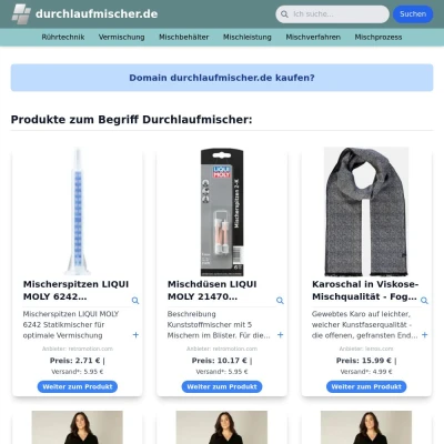 Screenshot durchlaufmischer.de