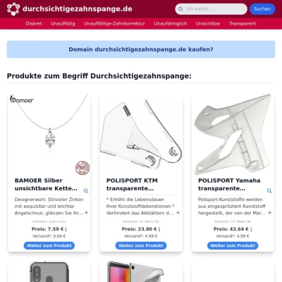 Screenshot durchsichtigezahnspange.de