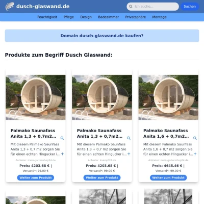 Screenshot dusch-glaswand.de