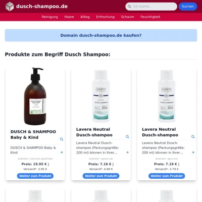 Screenshot dusch-shampoo.de