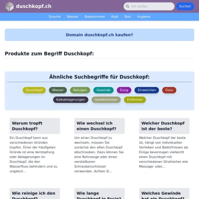 Screenshot duschkopf.ch