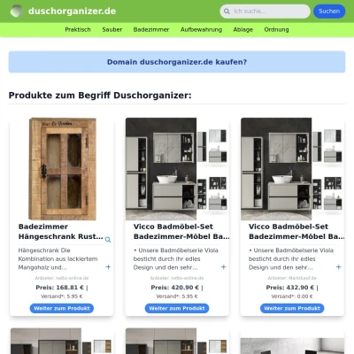 Screenshot duschorganizer.de