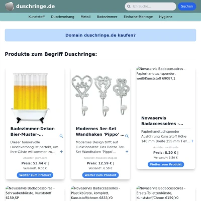 Screenshot duschringe.de