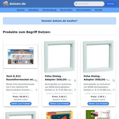Screenshot dutzen.de