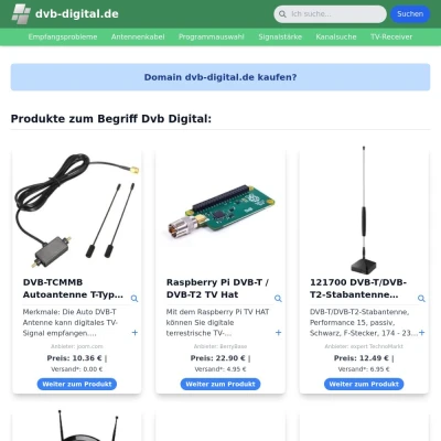 Screenshot dvb-digital.de