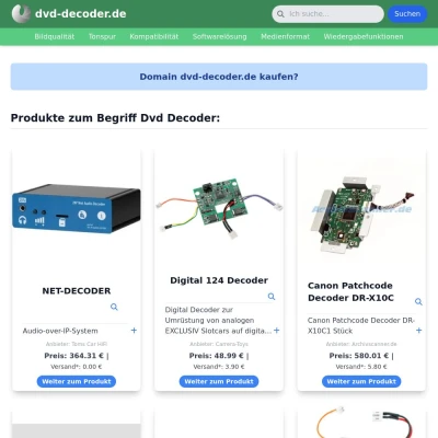 Screenshot dvd-decoder.de