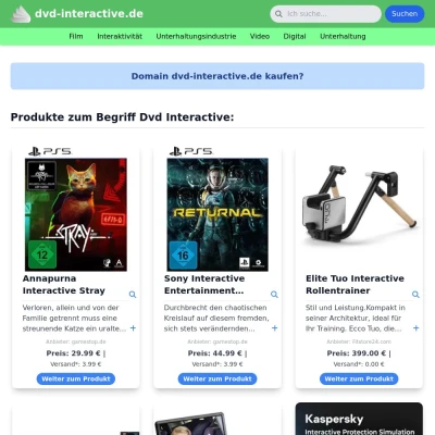 Screenshot dvd-interactive.de