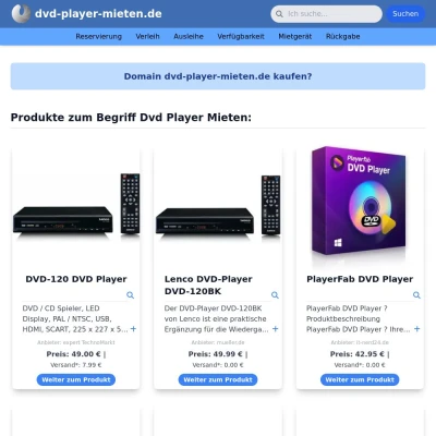 Screenshot dvd-player-mieten.de