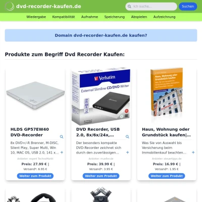 Screenshot dvd-recorder-kaufen.de