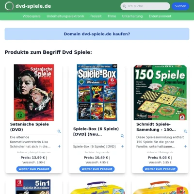 Screenshot dvd-spiele.de